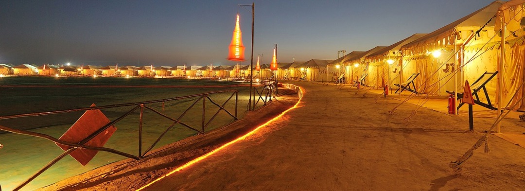 Ranns of Kutch, Raan Utsav, Rann Tents, Tent City Rann, Kutch Tent City, Nightview Kuch Tent City 