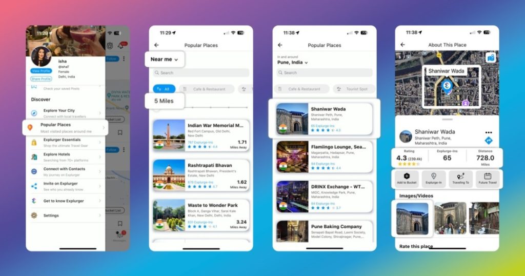 Explurger Feature - popular places