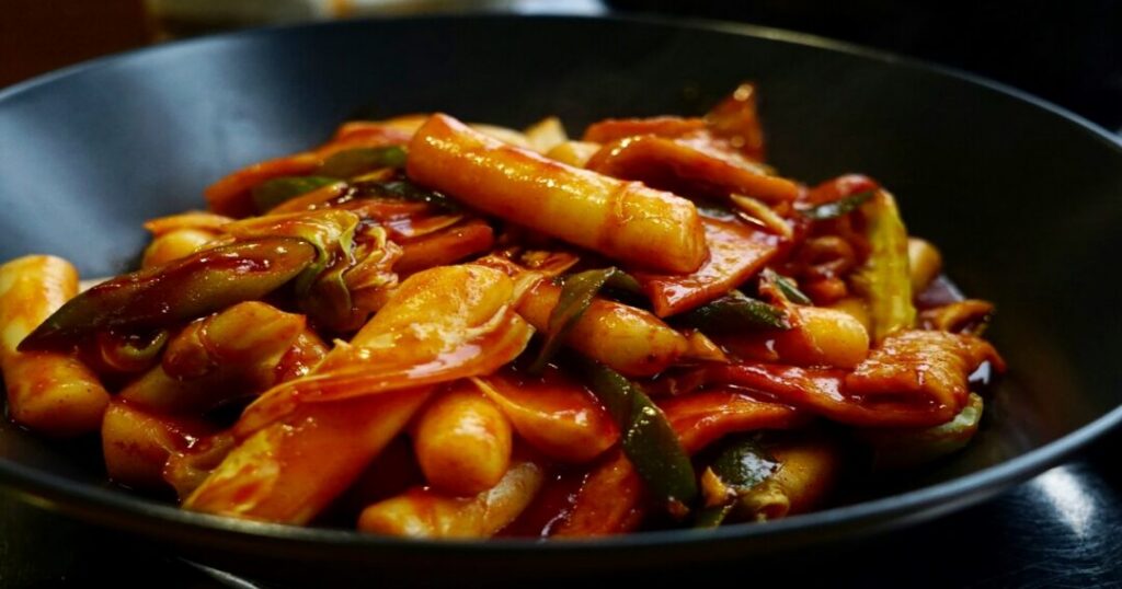 Tteokbokki (떡볶이—Stir-Fried Rice Cakes)