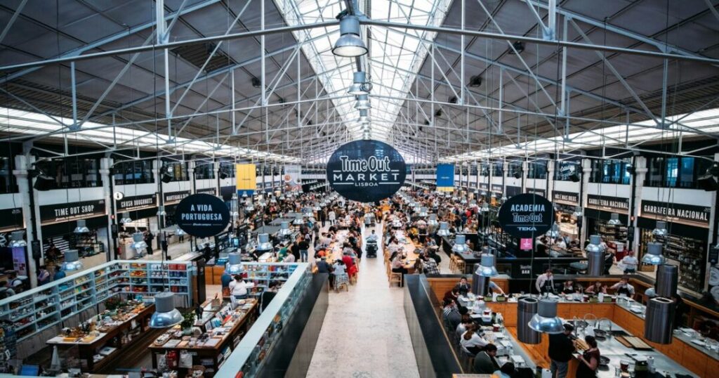 food at Lisbon - Time Out Market interior