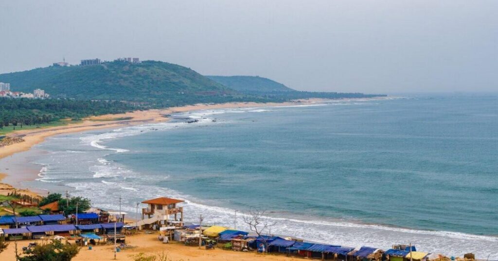 Tourists enjoying jet skiing and kayaking at Rushikonda Beach Vizag