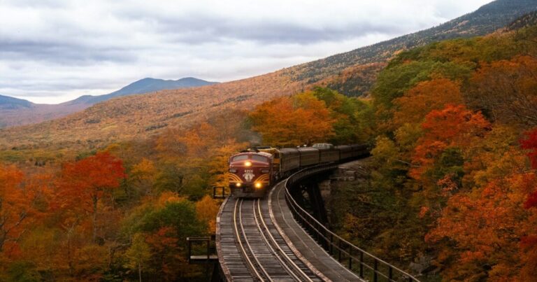 best countries to visit in autumn - foliage lake view