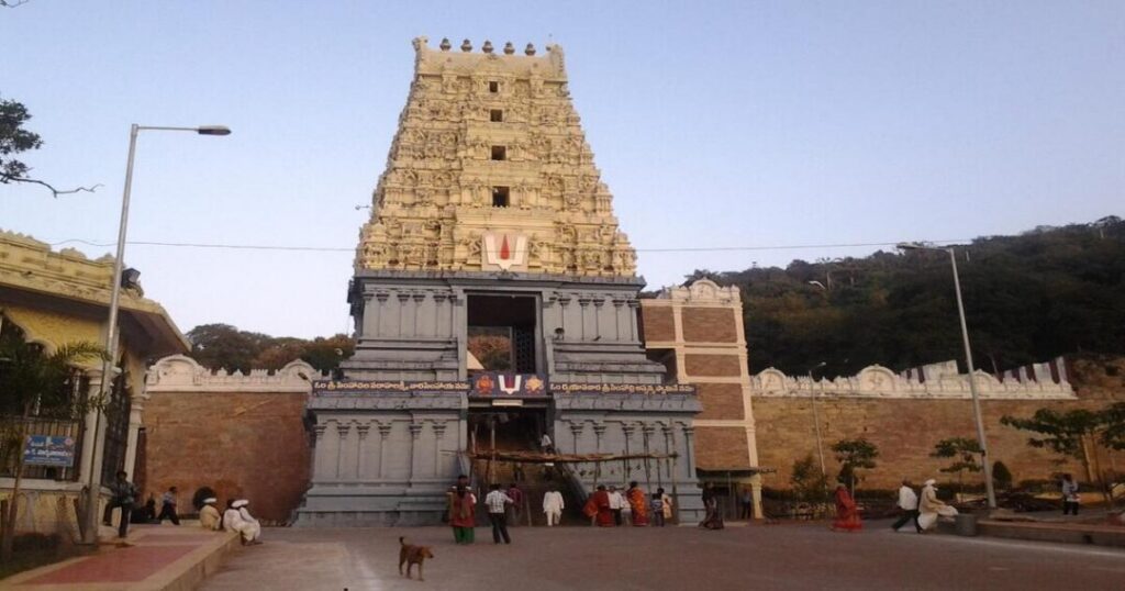 Simhachalam Varaha Narasimha temple sandalwood-covered idol