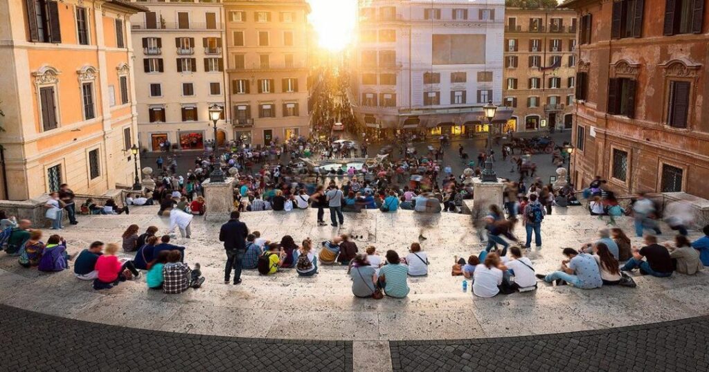 Rome: The Spanish Steps at Golden Hour